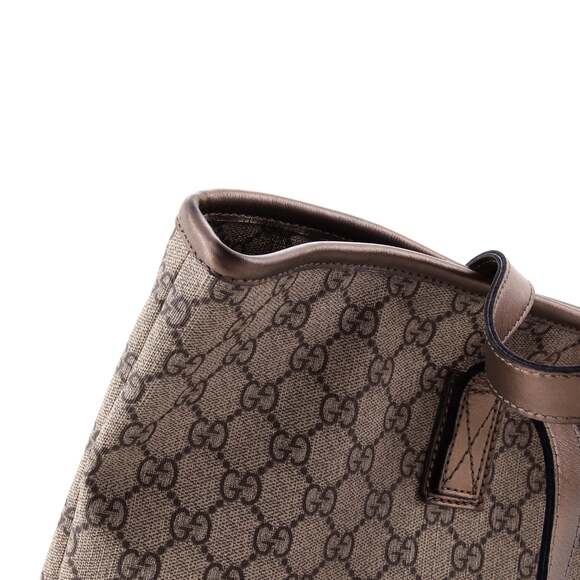Plus Tote Gg Coated Canvas With Leather #218302G11B - Picture 8 of 9